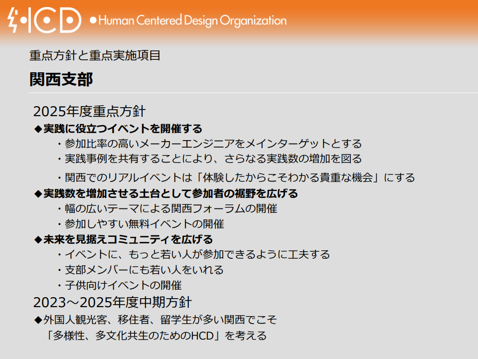 関西支部の2025年度事業計画